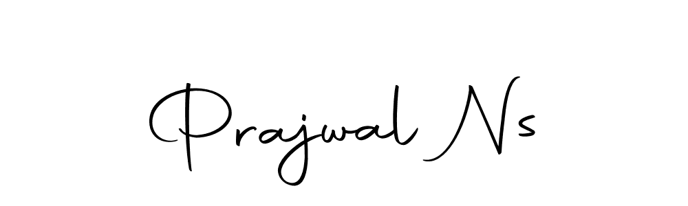 How to make Prajwal Ns name signature. Use Autography-DOLnW style for creating short signs online. This is the latest handwritten sign. Prajwal Ns signature style 10 images and pictures png