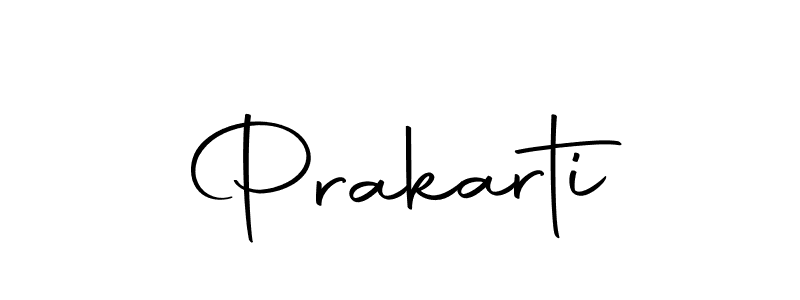 Design your own signature with our free online signature maker. With this signature software, you can create a handwritten (Autography-DOLnW) signature for name Prakarti. Prakarti signature style 10 images and pictures png