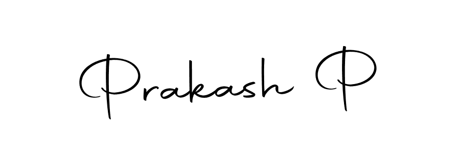 Use a signature maker to create a handwritten signature online. With this signature software, you can design (Autography-DOLnW) your own signature for name Prakash P. Prakash P signature style 10 images and pictures png