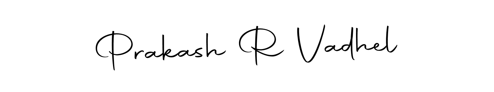 Prakash R Vadhel stylish signature style. Best Handwritten Sign (Autography-DOLnW) for my name. Handwritten Signature Collection Ideas for my name Prakash R Vadhel. Prakash R Vadhel signature style 10 images and pictures png