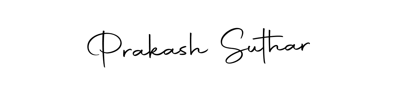 Make a short Prakash Suthar signature style. Manage your documents anywhere anytime using Autography-DOLnW. Create and add eSignatures, submit forms, share and send files easily. Prakash Suthar signature style 10 images and pictures png