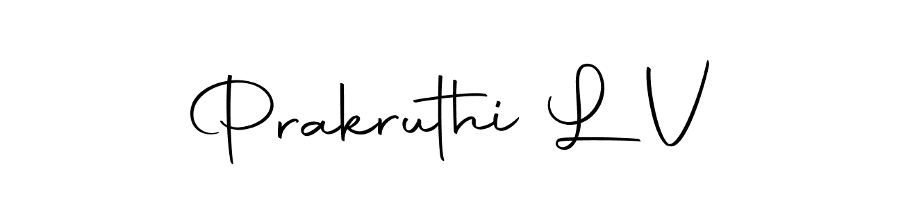 The best way (Autography-DOLnW) to make a short signature is to pick only two or three words in your name. The name Prakruthi L V include a total of six letters. For converting this name. Prakruthi L V signature style 10 images and pictures png