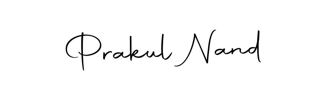 if you are searching for the best signature style for your name Prakul Nand. so please give up your signature search. here we have designed multiple signature styles  using Autography-DOLnW. Prakul Nand signature style 10 images and pictures png