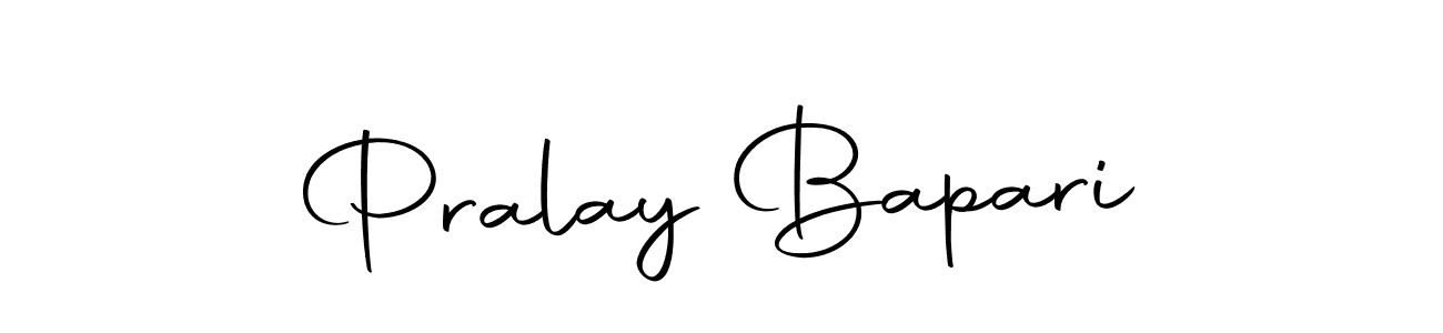 You should practise on your own different ways (Autography-DOLnW) to write your name (Pralay Bapari) in signature. don't let someone else do it for you. Pralay Bapari signature style 10 images and pictures png