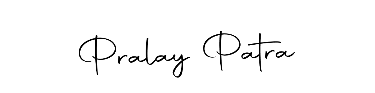 How to make Pralay Patra name signature. Use Autography-DOLnW style for creating short signs online. This is the latest handwritten sign. Pralay Patra signature style 10 images and pictures png