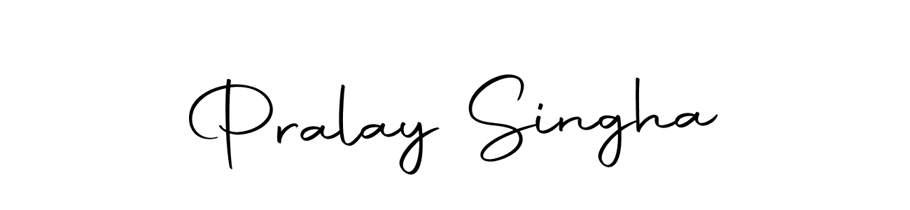 Design your own signature with our free online signature maker. With this signature software, you can create a handwritten (Autography-DOLnW) signature for name Pralay Singha. Pralay Singha signature style 10 images and pictures png