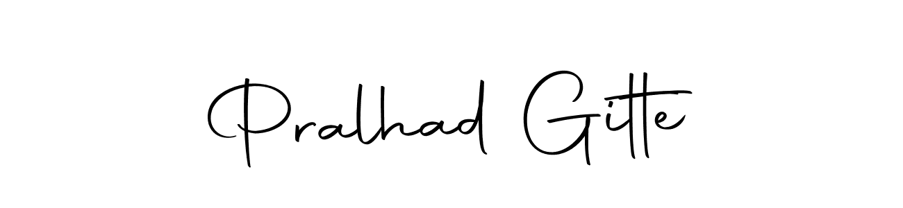 Design your own signature with our free online signature maker. With this signature software, you can create a handwritten (Autography-DOLnW) signature for name Pralhad Gitte. Pralhad Gitte signature style 10 images and pictures png