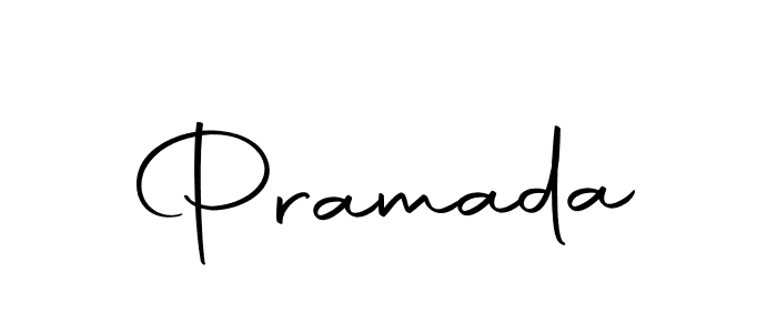How to make Pramada name signature. Use Autography-DOLnW style for creating short signs online. This is the latest handwritten sign. Pramada signature style 10 images and pictures png