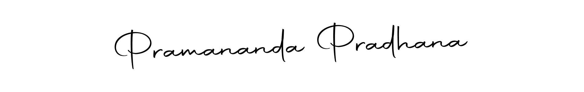 How to make Pramananda Pradhana name signature. Use Autography-DOLnW style for creating short signs online. This is the latest handwritten sign. Pramananda Pradhana signature style 10 images and pictures png