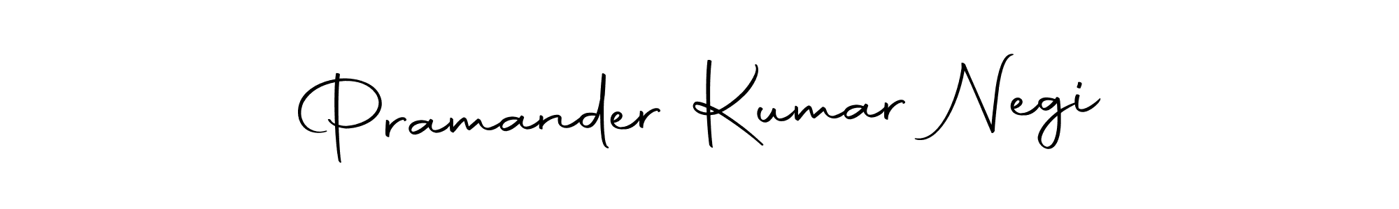 Make a beautiful signature design for name Pramander Kumar Negi. With this signature (Autography-DOLnW) style, you can create a handwritten signature for free. Pramander Kumar Negi signature style 10 images and pictures png