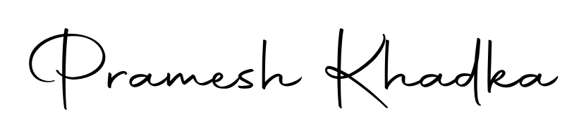 A classic penmanship look for Pramesh Khadka. The Autography-DOLnW font brings timeless elegance and confidence to every signed document. Pramesh Khadka signature style 10 images and pictures png