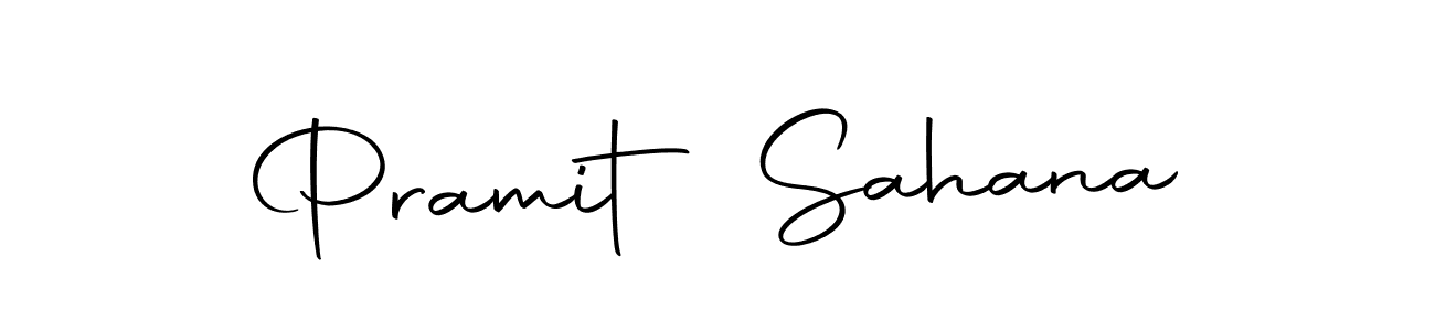 Create a beautiful signature design for name Pramit Sahana. With this signature (Autography-DOLnW) fonts, you can make a handwritten signature for free. Pramit Sahana signature style 10 images and pictures png