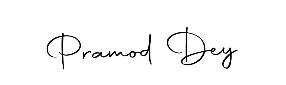 How to make Pramod Dey name signature. Use Autography-DOLnW style for creating short signs online. This is the latest handwritten sign. Pramod Dey signature style 10 images and pictures png