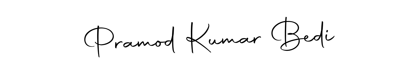 How to make Pramod Kumar Bedi name signature. Use Autography-DOLnW style for creating short signs online. This is the latest handwritten sign. Pramod Kumar Bedi signature style 10 images and pictures png