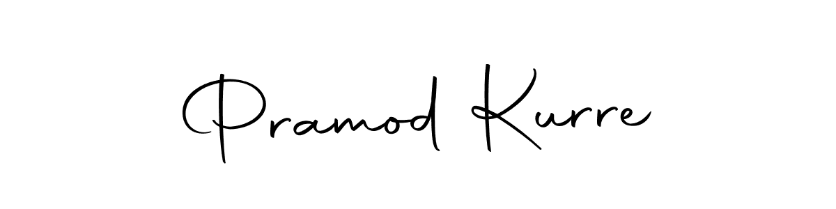 How to make Pramod Kurre name signature. Use Autography-DOLnW style for creating short signs online. This is the latest handwritten sign. Pramod Kurre signature style 10 images and pictures png