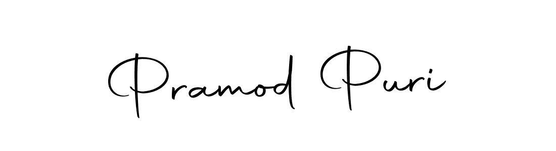 Make a beautiful signature design for name Pramod Puri. With this signature (Autography-DOLnW) style, you can create a handwritten signature for free. Pramod Puri signature style 10 images and pictures png