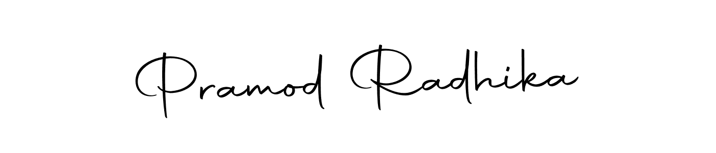 Use a signature maker to create a handwritten signature online. With this signature software, you can design (Autography-DOLnW) your own signature for name Pramod Radhika. Pramod Radhika signature style 10 images and pictures png