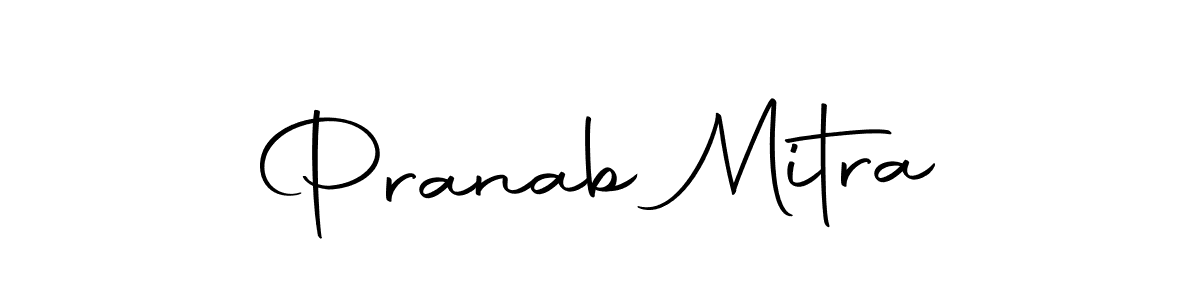 How to make Pranab Mitra name signature. Use Autography-DOLnW style for creating short signs online. This is the latest handwritten sign. Pranab Mitra signature style 10 images and pictures png
