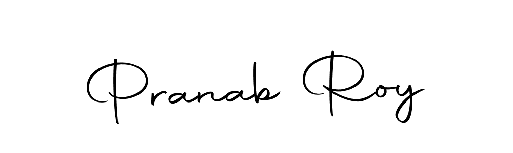 How to make Pranab Roy name signature. Use Autography-DOLnW style for creating short signs online. This is the latest handwritten sign. Pranab Roy signature style 10 images and pictures png