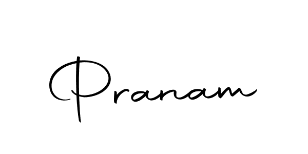 Design your own signature with our free online signature maker. With this signature software, you can create a handwritten (Autography-DOLnW) signature for name Pranam. Pranam signature style 10 images and pictures png