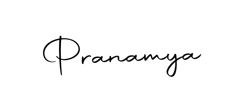 Design your own signature with our free online signature maker. With this signature software, you can create a handwritten (Autography-DOLnW) signature for name Pranamya. Pranamya signature style 10 images and pictures png