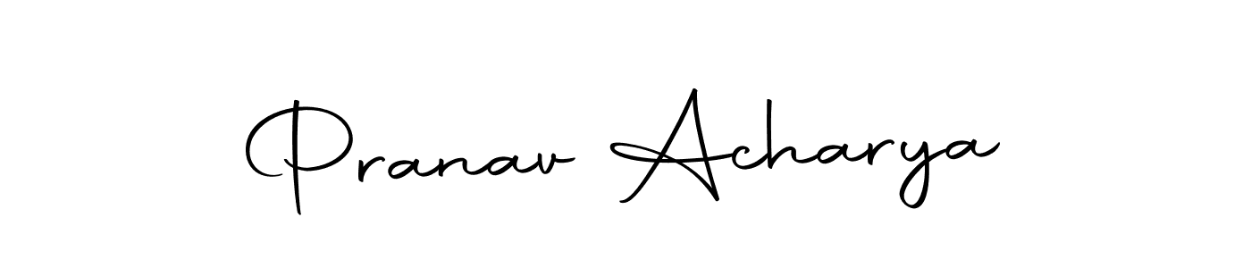 Create a beautiful signature design for name Pranav Acharya. With this signature (Autography-DOLnW) fonts, you can make a handwritten signature for free. Pranav Acharya signature style 10 images and pictures png