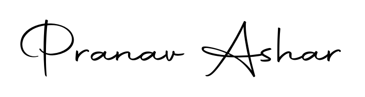 Create an unforgettable impression when signing with Pranav Ashar name styled in Autography-DOLnW typography. 100% free online generator. Pranav Ashar signature style 10 images and pictures png
