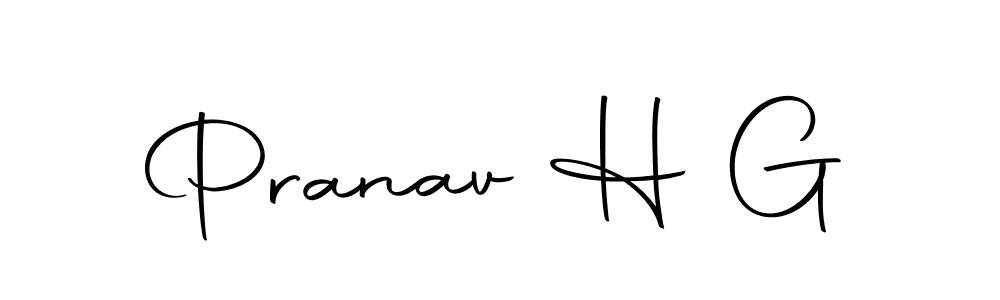 How to make Pranav H G name signature. Use Autography-DOLnW style for creating short signs online. This is the latest handwritten sign. Pranav H G signature style 10 images and pictures png