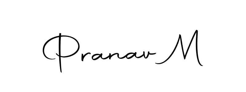 Design your own signature with our free online signature maker. With this signature software, you can create a handwritten (Autography-DOLnW) signature for name Pranav M. Pranav M signature style 10 images and pictures png