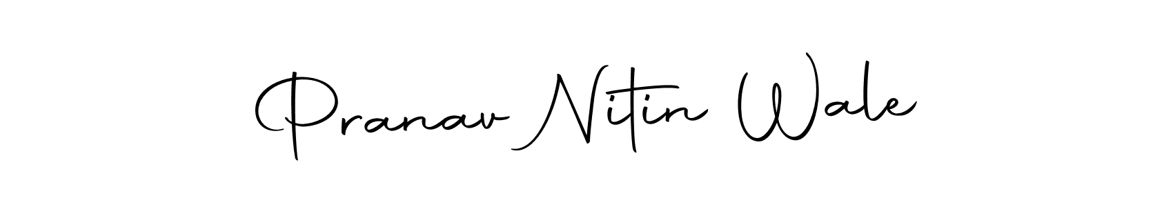 How to make Pranav Nitin Wale name signature. Use Autography-DOLnW style for creating short signs online. This is the latest handwritten sign. Pranav Nitin Wale signature style 10 images and pictures png
