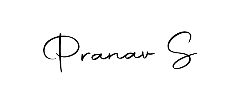 How to make Pranav S name signature. Use Autography-DOLnW style for creating short signs online. This is the latest handwritten sign. Pranav S signature style 10 images and pictures png