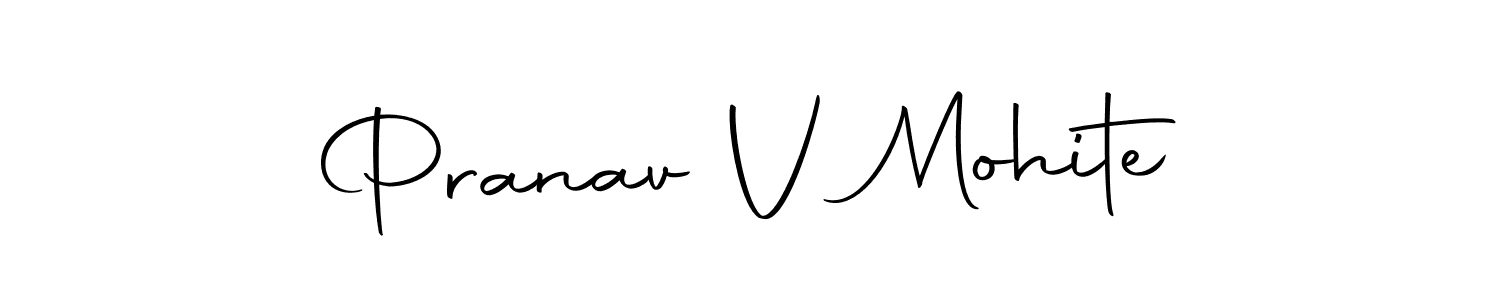 Pranav V Mohite stylish signature style. Best Handwritten Sign (Autography-DOLnW) for my name. Handwritten Signature Collection Ideas for my name Pranav V Mohite. Pranav V Mohite signature style 10 images and pictures png