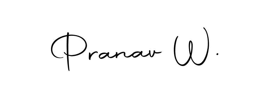 Make a beautiful signature design for name Pranav W.. With this signature (Autography-DOLnW) style, you can create a handwritten signature for free. Pranav W. signature style 10 images and pictures png