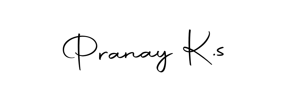 Make a beautiful signature design for name Pranay K.s. Use this online signature maker to create a handwritten signature for free. Pranay K.s signature style 10 images and pictures png