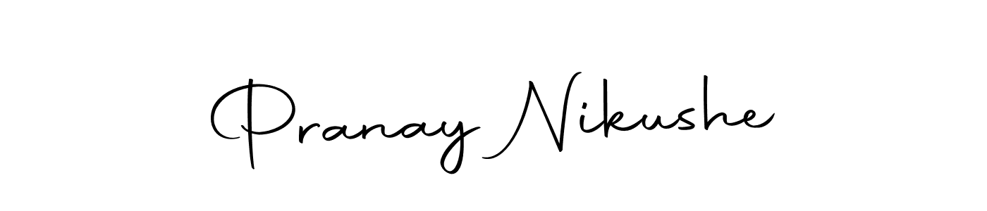 Pranay Nikushe stylish signature style. Best Handwritten Sign (Autography-DOLnW) for my name. Handwritten Signature Collection Ideas for my name Pranay Nikushe. Pranay Nikushe signature style 10 images and pictures png
