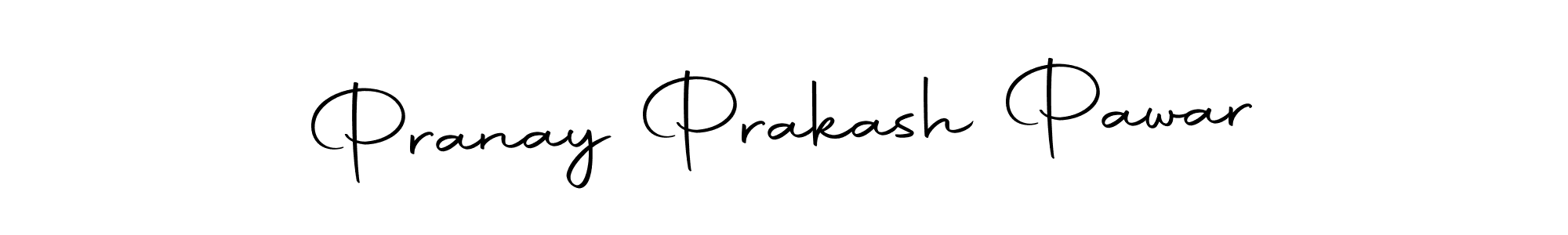 How to make Pranay Prakash Pawar name signature. Use Autography-DOLnW style for creating short signs online. This is the latest handwritten sign. Pranay Prakash Pawar signature style 10 images and pictures png