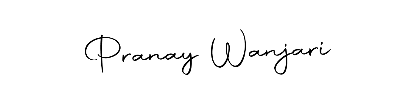 How to make Pranay Wanjari name signature. Use Autography-DOLnW style for creating short signs online. This is the latest handwritten sign. Pranay Wanjari signature style 10 images and pictures png