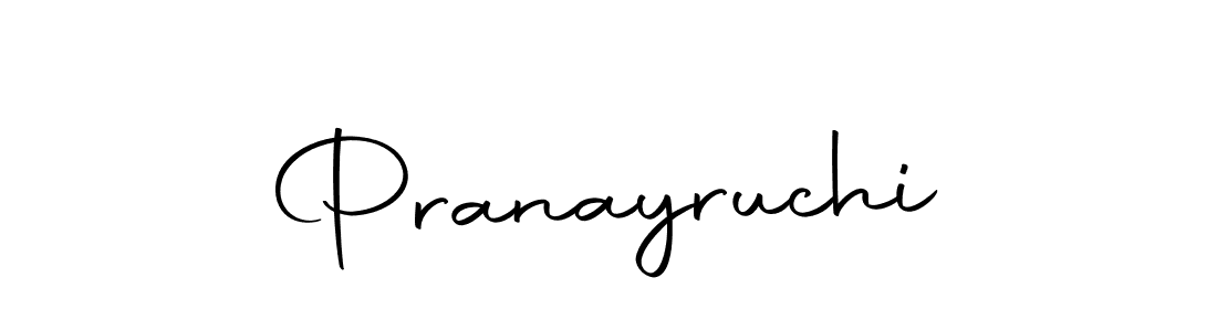 Create a beautiful signature design for name Pranayruchi. With this signature (Autography-DOLnW) fonts, you can make a handwritten signature for free. Pranayruchi signature style 10 images and pictures png