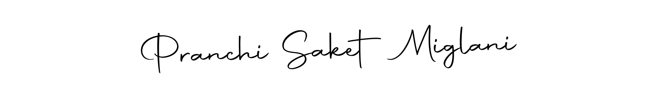 How to make Pranchi Saket Miglani name signature. Use Autography-DOLnW style for creating short signs online. This is the latest handwritten sign. Pranchi Saket Miglani signature style 10 images and pictures png