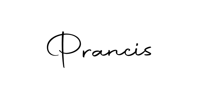 Design your own signature with our free online signature maker. With this signature software, you can create a handwritten (Autography-DOLnW) signature for name Prancis. Prancis signature style 10 images and pictures png