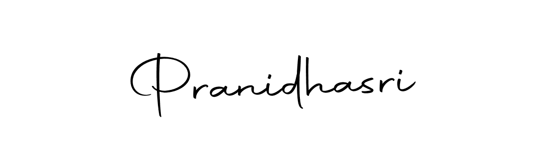 Use a signature maker to create a handwritten signature online. With this signature software, you can design (Autography-DOLnW) your own signature for name Pranidhasri. Pranidhasri signature style 10 images and pictures png