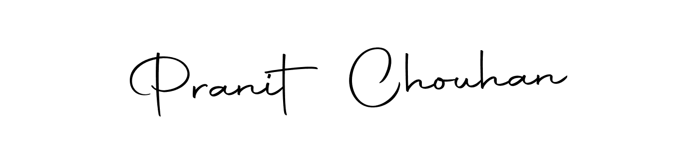 How to make Pranit Chouhan name signature. Use Autography-DOLnW style for creating short signs online. This is the latest handwritten sign. Pranit Chouhan signature style 10 images and pictures png