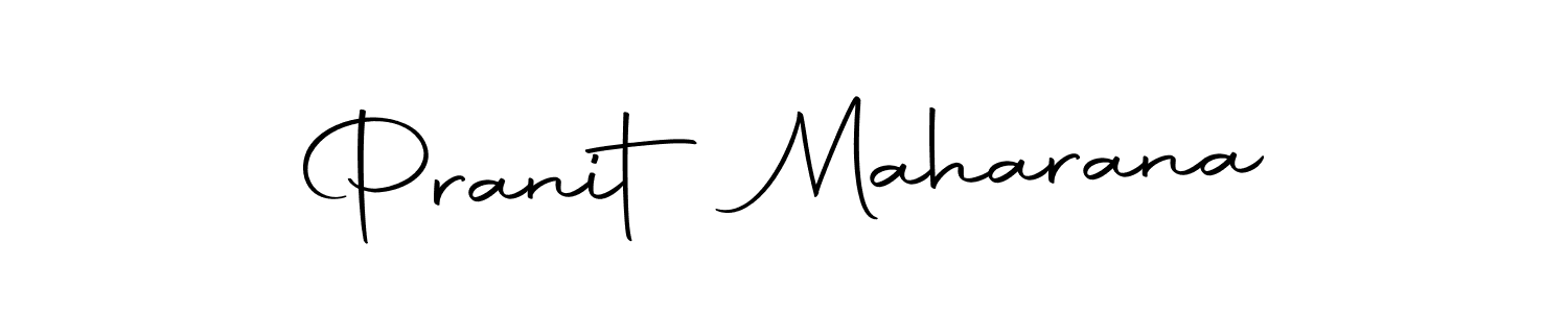 How to make Pranit Maharana name signature. Use Autography-DOLnW style for creating short signs online. This is the latest handwritten sign. Pranit Maharana signature style 10 images and pictures png