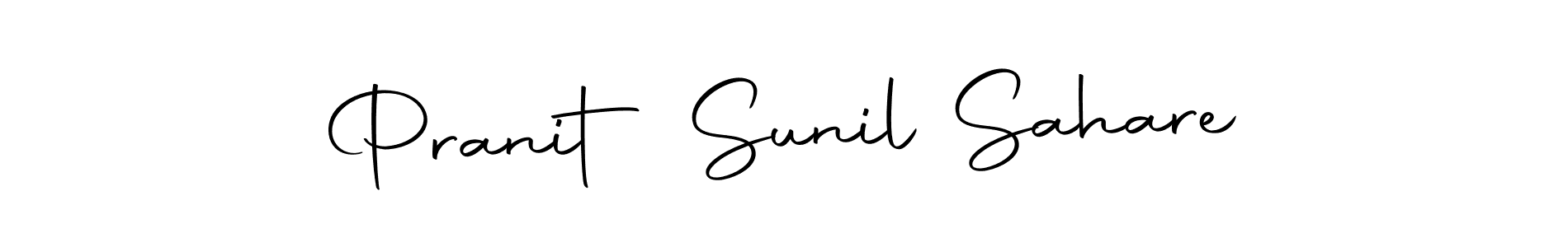 You should practise on your own different ways (Autography-DOLnW) to write your name (Pranit Sunil Sahare) in signature. don't let someone else do it for you. Pranit Sunil Sahare signature style 10 images and pictures png