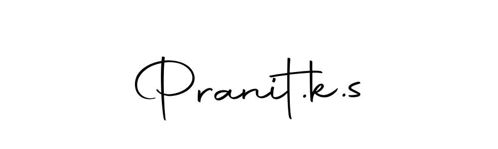 Create a beautiful signature design for name Pranit.k.s. With this signature (Autography-DOLnW) fonts, you can make a handwritten signature for free. Pranit.k.s signature style 10 images and pictures png