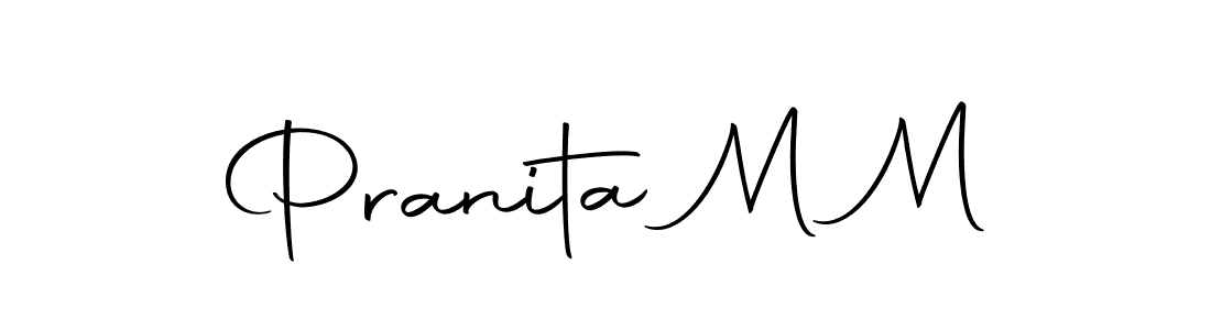 Use a signature maker to create a handwritten signature online. With this signature software, you can design (Autography-DOLnW) your own signature for name Pranita M M. Pranita M M signature style 10 images and pictures png