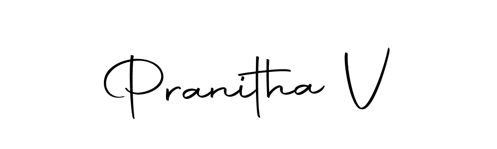 Design your own signature with our free online signature maker. With this signature software, you can create a handwritten (Autography-DOLnW) signature for name Pranitha V. Pranitha V signature style 10 images and pictures png