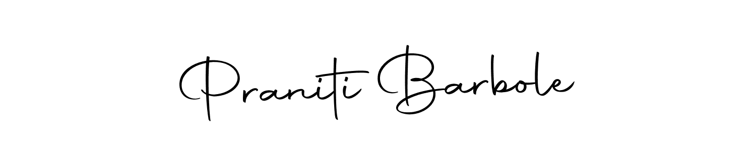 You can use this online signature creator to create a handwritten signature for the name Praniti Barbole. This is the best online autograph maker. Praniti Barbole signature style 10 images and pictures png