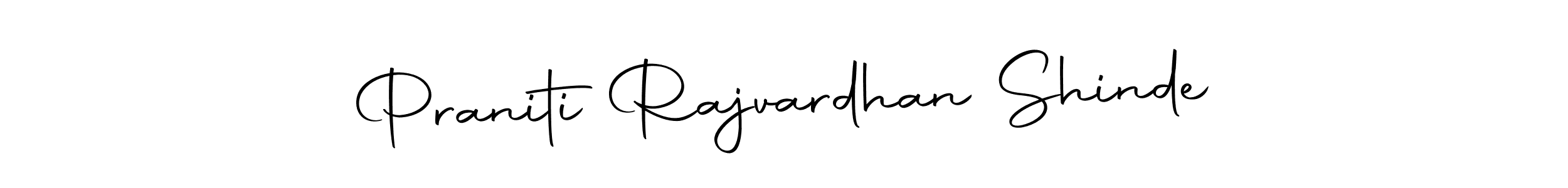 How to make Praniti Rajvardhan Shinde name signature. Use Autography-DOLnW style for creating short signs online. This is the latest handwritten sign. Praniti Rajvardhan Shinde signature style 10 images and pictures png