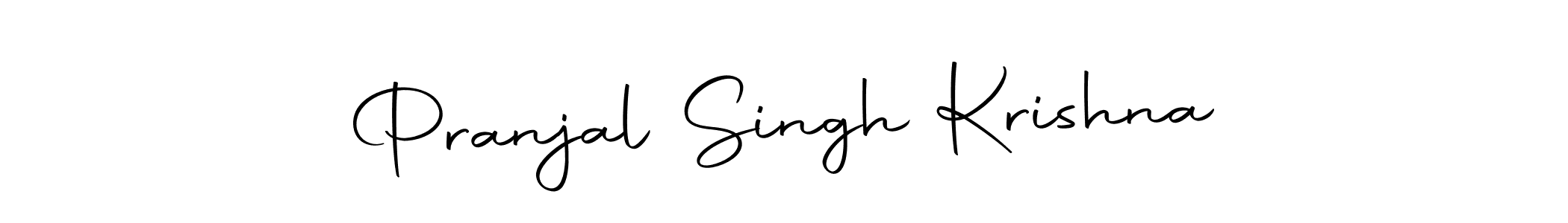 How to make Pranjal Singh Krishna name signature. Use Autography-DOLnW style for creating short signs online. This is the latest handwritten sign. Pranjal Singh Krishna signature style 10 images and pictures png